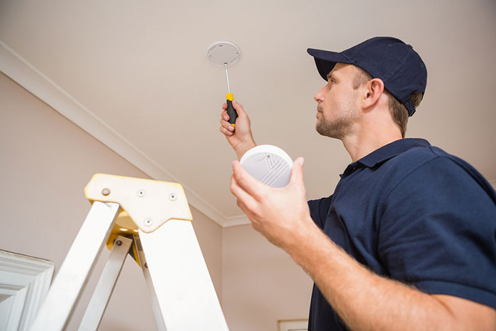 Smoke and fire alarm systems can be professionally installed