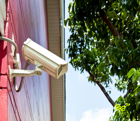 CCTV security camera guards the perimeter of your property 24/7