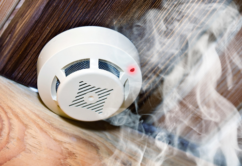 Smoke and Heat Detectors Alert a Monitoring Center